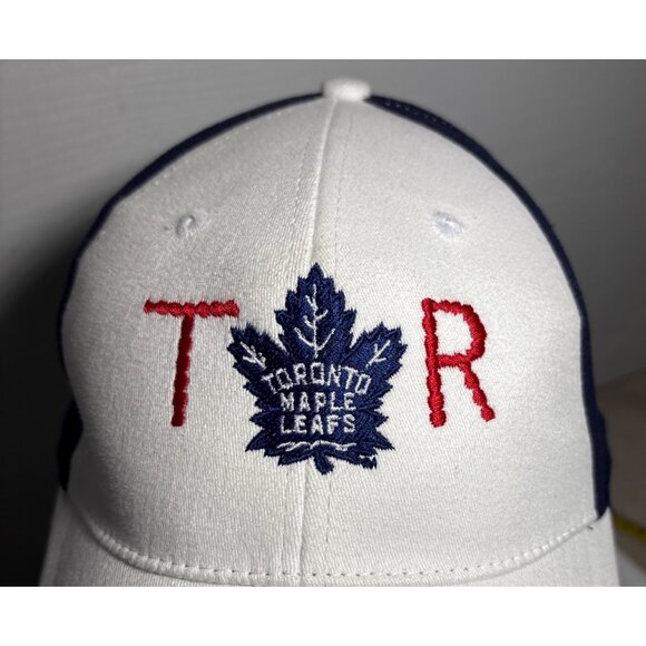 Toronto Maple Leafs Hat Twizzlers White Navy Embroidered Logo Adjustable Cap - Picture 2 of 7